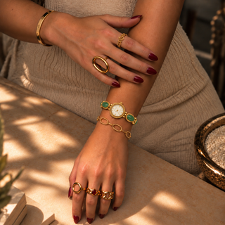 Roma | Gold Luna Verde Watch