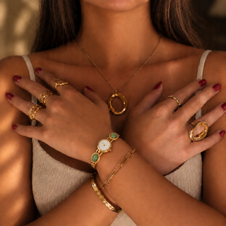 Roma | Gold Luna Verde Watch