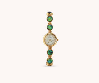 Vintage Emerald Gold-Toned Watch