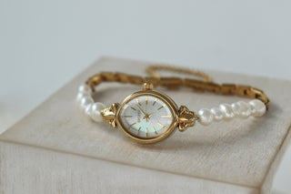 Vintage Gold Pearl Watch