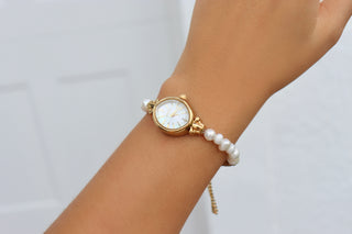 Vintage Gold Pearl Watch