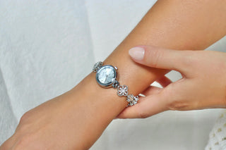 Clover Silver Dainty Watch